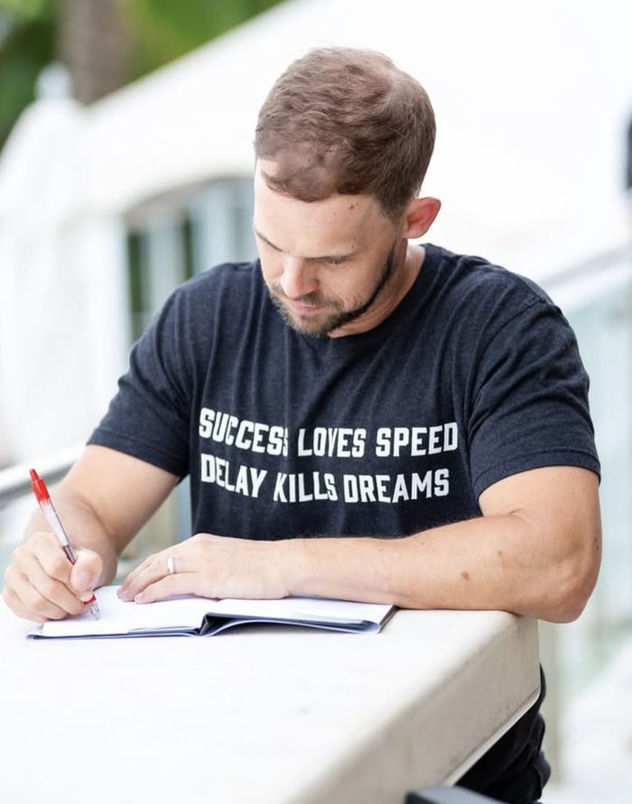 Daniel Woodrum writing in his journal